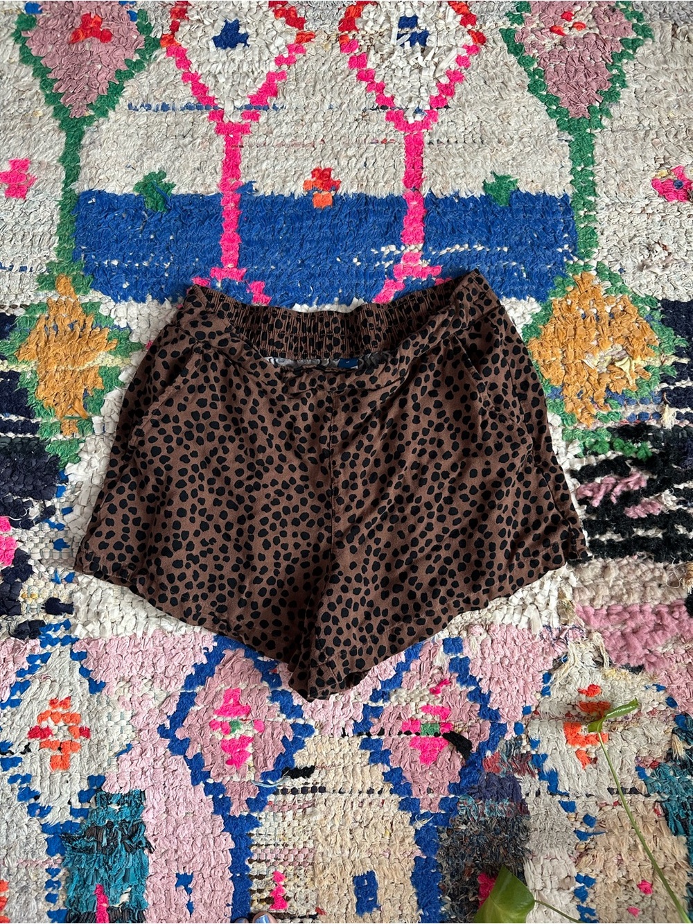 Old Navy Brown Animal Print Playa Shorts